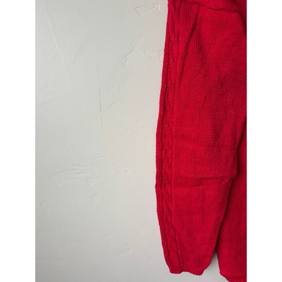 VTG Unique Marissa Christina Cottagecore Red Floral Embroidered Knit Sweater- M - Picture 7 of 10